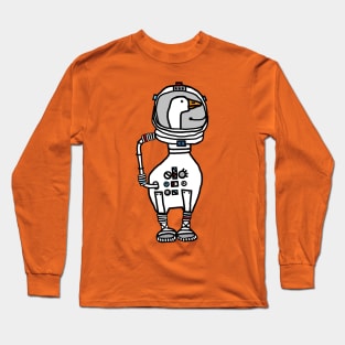 Space Goose Sci Fi Astronaut Long Sleeve T-Shirt